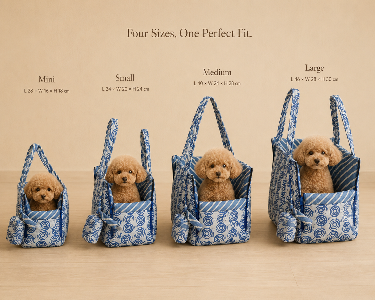 Flow Print Pet Carrier - Indigo