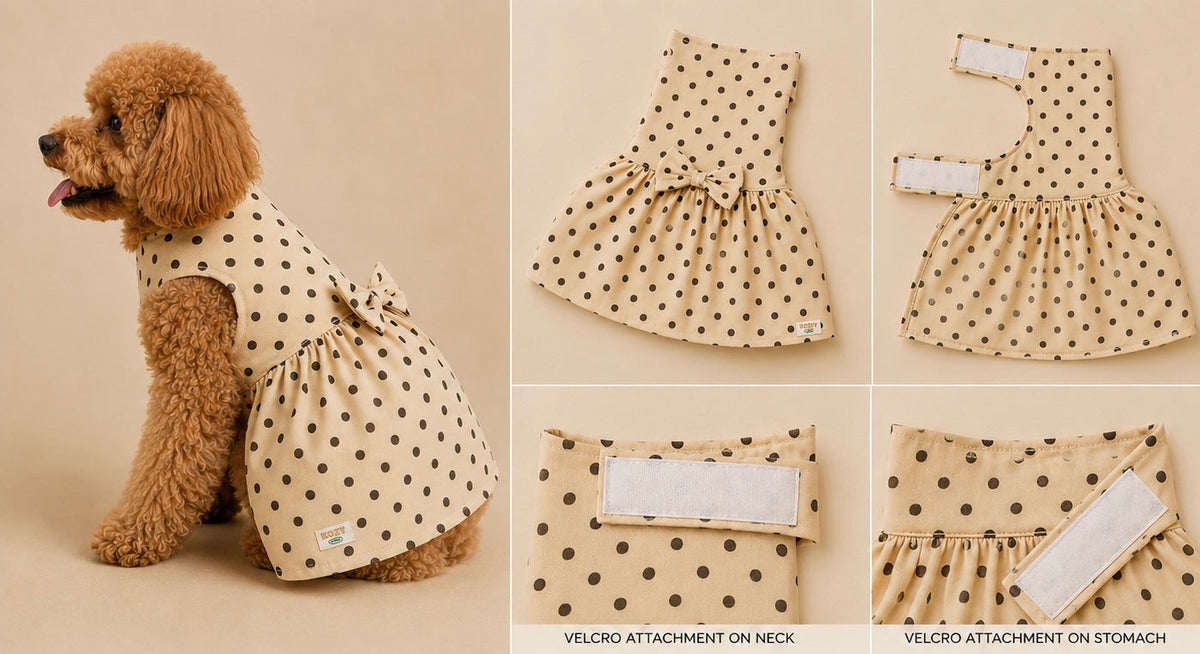 Pet Polka Dress with Bow