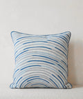 Blue Shine Appliqué Throw Pillow